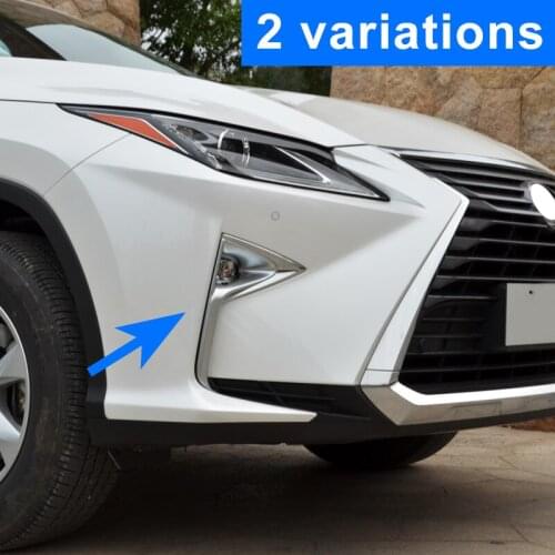 Chrome Front Head Foglight Fog Light Lamp Cover Trim Fit For Lexus RX450h RX350 2016 2017 2018 2019 Accessories