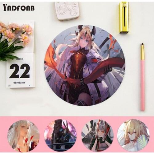 YNDFCNB Cool New Arknights Beautiful Anime round Mouse Mat gaming Mousepad Rug For PC Laptop Notebook
