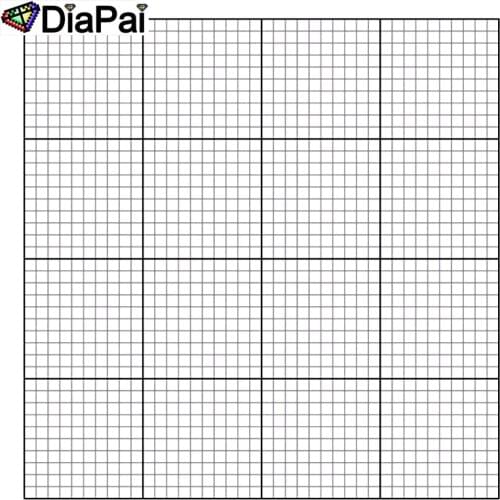 DIAPAI Square/Round Diamond Painting Canvas Cross Stitch, Specified/Custom Size White Canvas,Diamond Embroidery,Plaid Gift