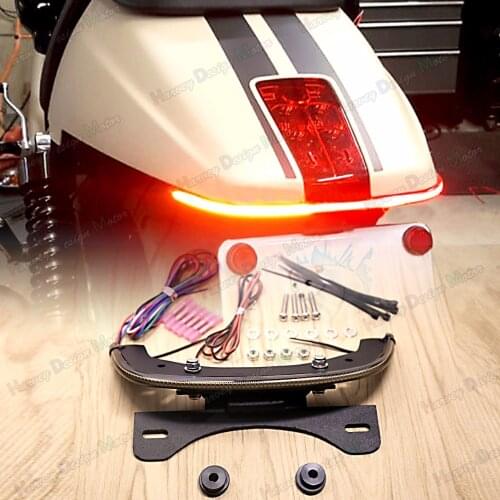 LED Fender Eliminator Integrated Tail Light Smoked Bar For Harley V-Rod V Rod Night Rod 2012-2013 2014 2015 2016 2017
