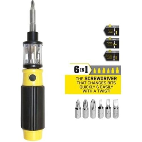 Multifunction 6 in1 360 Degree Twist Flexible Screwdriver Bit Precision Screwdriver Screws Repair Hand Tool