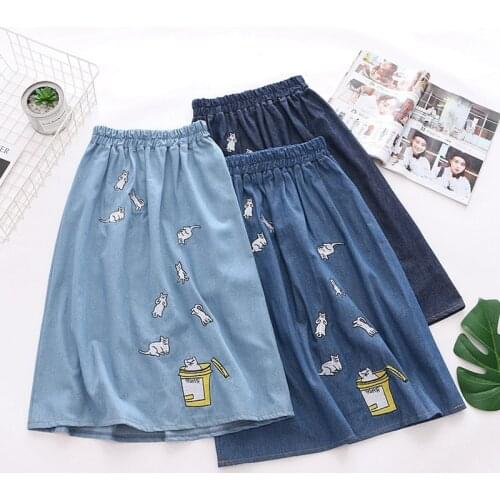 MoriAlice Denim Skirts For Women