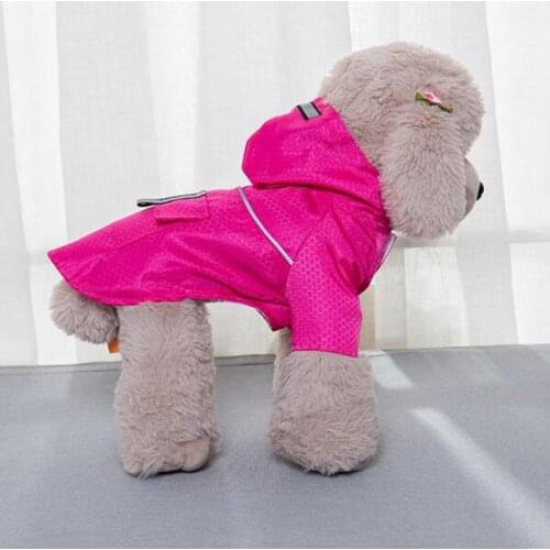 Pet Cat Dog Raincoat Hooded Puppy Small Dog Rain Coat Waterproof Jacket For Dogs Soft Breathable Mesh Dog Clothes