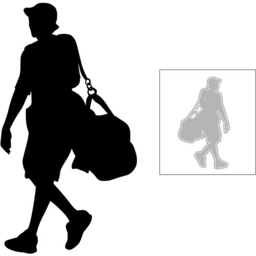 2020 New Hot DIY Girl Play Sports Golf Club Cue Ball Backpack Silhouette Metal Cutting Dies and For Scrapbooking Foil No Stamps