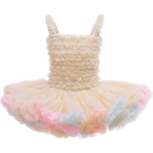 New Baby Girls Tutu Skirt Ballerina Tutu Skirt Fluffy Children Ballet Skirts Toddler Girls Birthday Party Princess Tulle Dresses