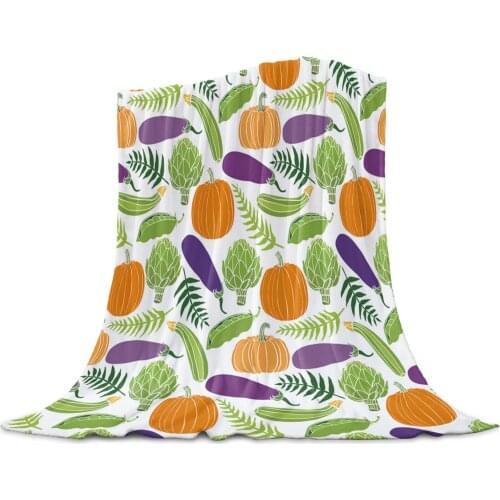 Living Room Sofa Blanket Fruits And Vegetables Color Children Soft Throw Blanket Travel Airplane Hotel Portable Thin Blanket