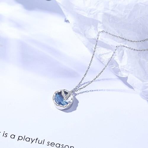Necklace Pendant Wedding Fashion Women Mermaid Tail Jewlery Gift