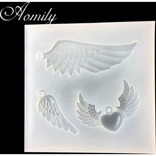 Aomily Angel Wings Crystal Epoxy UV Silicone Mould Resin DIY Jewelry Making Hand Craft Mold Epoxy Resin Pendant Bracelet Making