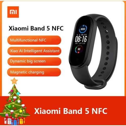 NEW Xiaomi Mi Band 5 NFC Smart Wristband Bracelet 1.1"AMOLED Screen Heart Rate Smartband Fitness Traker Bluetooth Bluetooth 5.0
