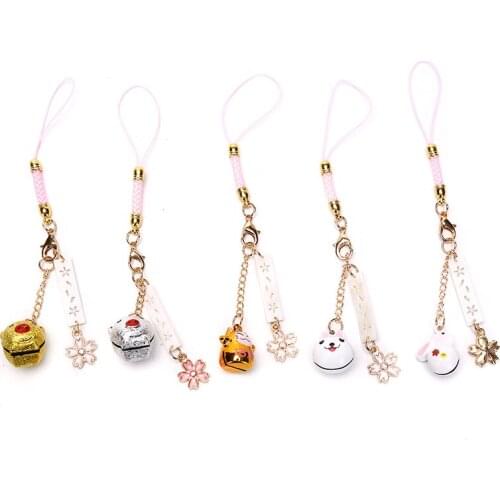 Tradition Rabbit Bunny Pig Cat Bell Sakura Omamori Phone Pendant Bag Pendant Good Luck Fortune Wealth Charm Couple Gift