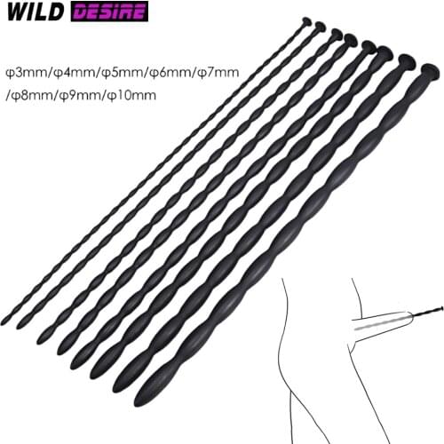 8 Size Soft Silicone Tapered Urethral Plug Piercing Male Chastity Penis Urethral Plugs Dilator Catheter Sound For Men Gay 300mm