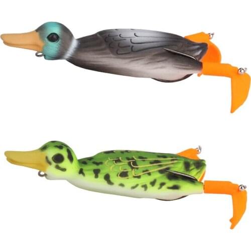 Duck-like surface system with a propeller fishing bass catfish black frog Luya Bait