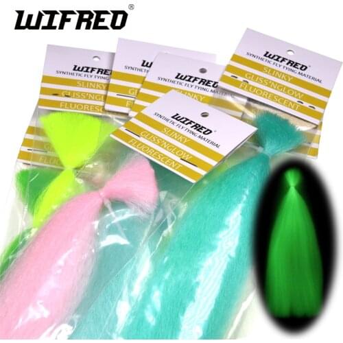 Wifreo Flash and Glow Synthetic Fly Tying Fiber for Streamer Fly Tying Clouser Bucktail Saltwater Assist Hook