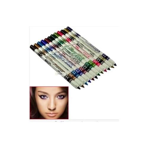 12pcs different Color Eyeliner Pencil makeup water proof Pen maquiagem pinceis easy use maquillaje tools free shipping