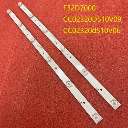 2pcs/set LED Backlight Strip for F32D7000C TI3211DLEDDS LSF320HN08-M02 KM32K1-SX CO 01 CC02320D510V09 CC02320d510V06 32E20