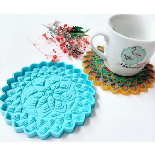 3d Hierarchical Coaster Mold Crystal Epoxy Creative Silicone Mold Diy Resin Molds Cake Decorating Fondant Cake Molds