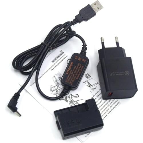 ACK-E10 Power Bank USB Cable+DR-E10 LP-E10 Fake Battery+Charger Adapter for Canon EOS 1200D 1300D 1500D X90 X80 X70 X50 T5 T6 T7