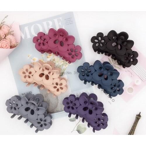 DHL 200pcs leaves flower shape ponytail holder tins clamp crab for hair strong bit force high-polish finish Headwear