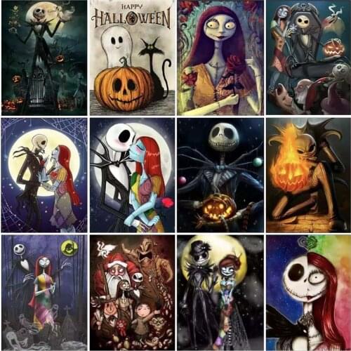 5D DIY Nightmare Before Christmas Diamond Painting Full Square Round Diamond Embroidered Mosaic Home Decoration Gift