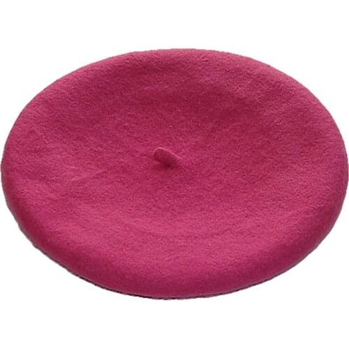 Women Girl Solid Color Warm Winter Knitted Berets French Artist Beanie Hat Ski Cap New Year Gifts Painter Warm Walking Hat