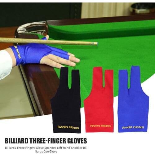 Billiards Three Fingers Glove Spandex Left Hand Snooker Billiard Cue Glove Free Size Fitness Sports Accessories Equipment