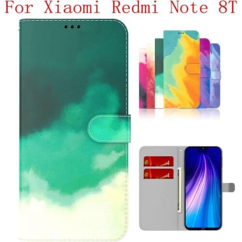 Sunjolly Case for Xiaomi Redmi Note 8T Wallet Stand Flip PU Phone Case Cover coque capa Xiaomi Redmi Note 8T Case Cover