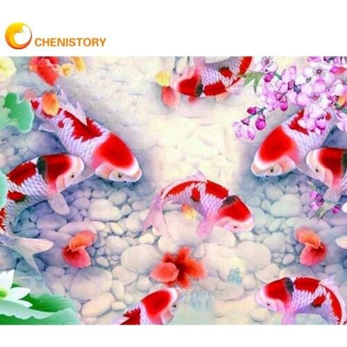 CHENISTORY Painting By Number Kits For Adults Lucky Charm Oil Picture HandPainted Photo Canvas Color By Number Home Decor Craft