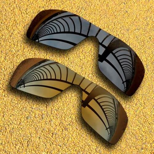 Black&Bronze Gold Mirrored Polarized Replacement Lenses for-Batwolf Frame 100% UVA & UVB