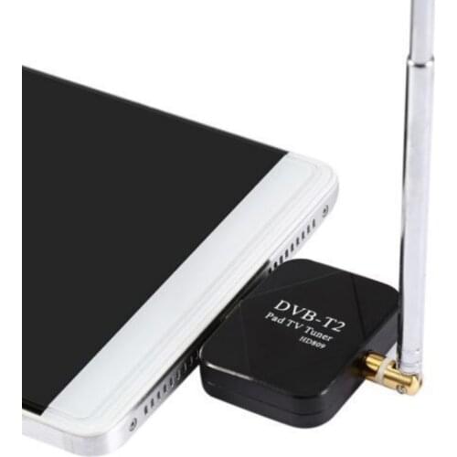 Digital DVB-T2 TV Receiver Micro USB Tuner for Android Phone or Pad with OTG DVB T2 DVB-T PAD HD TV Stick with Dual Antenna