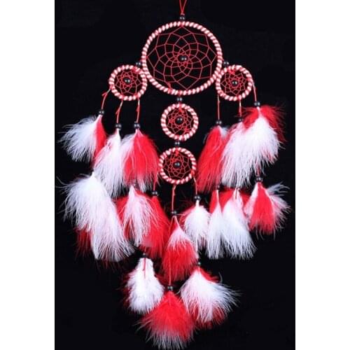 Color Handmade Indian Dream Catcher Hanging Feathers Wall Home Decoration Ornament Dreamcatcher