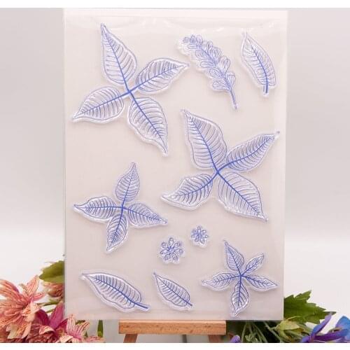 Diy Vintage Leaf Transparent Silicone Rubber Standard Stamp for Scrapbooking Clear Stamps Card Making Stamps