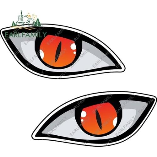 EARLFAMILY 13cm x 10.2cm for Ninja Beast Tail Eyes Car Stickers Windshield Car Accessoires Graffiti Windows Decals Decoration