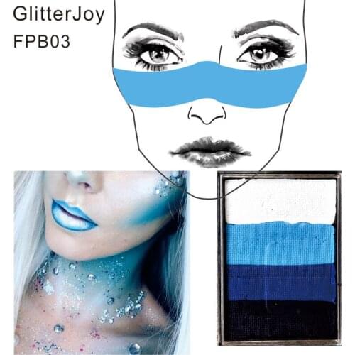 FPB03 60g/pc Water Based Face Body Paint Color Split Cake Art use in Night Club, Party, Photo Shooting