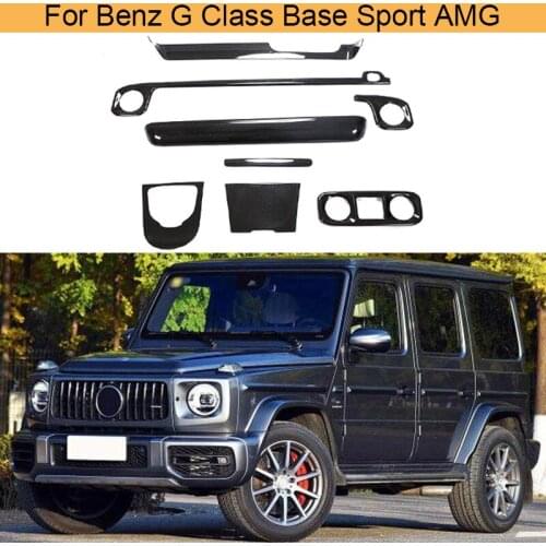 G Class Carbon Fiber Car Interior Trims Covers For Mercedes Benz G Class Base Sport AMG 2019 Interior Trims Covers LHD 7PCS
