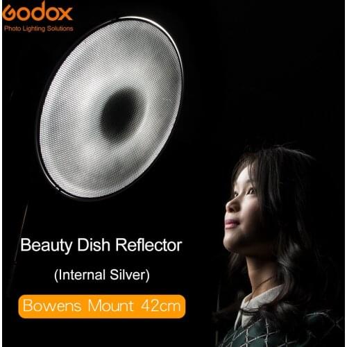 Godox Beauty Dish Silver 42cm 16" Honeycomb Grid Bowens Mount Diffuser for Flash Strobe