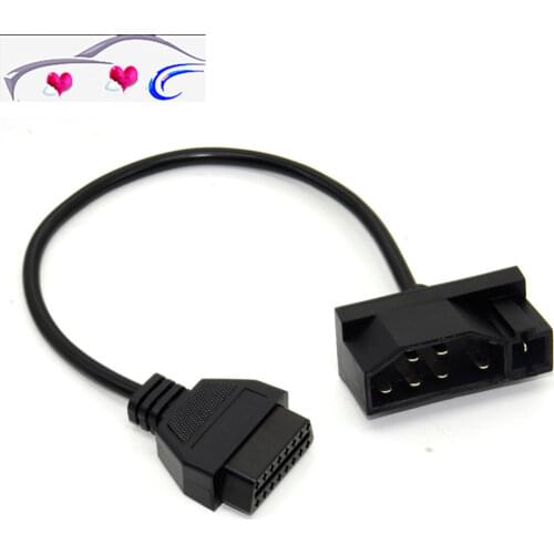 ForFord 7pin 7 Pin Male To Obd Obd2 Obdii Dlc 16 Pin 16pin Female Car Diagnostic Tool Adapter Converter Cable Fast Shipping