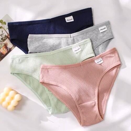 3Pcs Cotton Panties Female Underpants Sexy Panties For Women Briefs Underwear Comfortable Ladies Pantys Lingerie 6 Solid Color