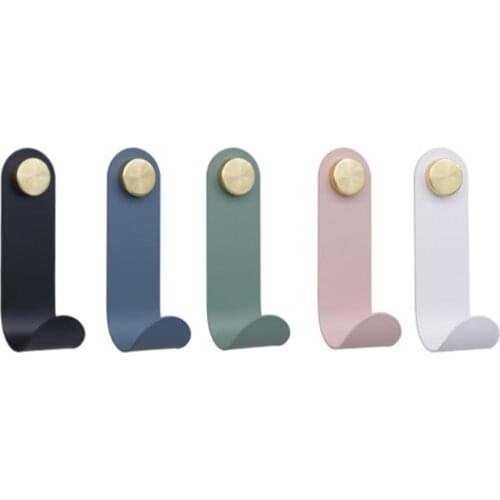 Colorful Iron Clothes Hanger Wall Mounted Coat Hook Decorative Key Holder Hat Scarf Handbag Storage Hanger Bathroom Rack