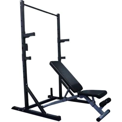 Multifunction Barbell Squat Rack Stand Steel Barbell Stand Weight Lifting Pull-ups Adjustable Height Muscle Exercise Equipment