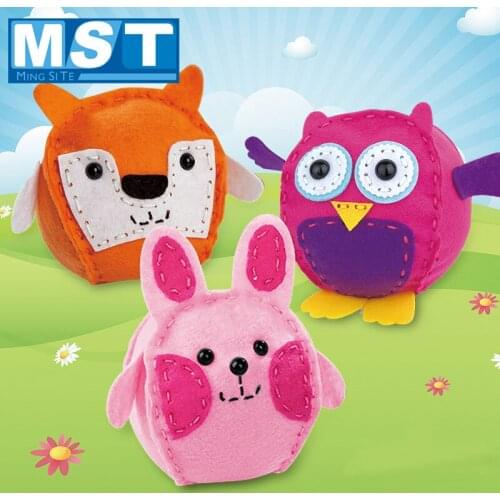 Soft Cloth Cute Educational Non-woven DIY Marine Life Pet Forest Animals Doll Arts Handicraft Toys Set For Creativity Kids Gifts