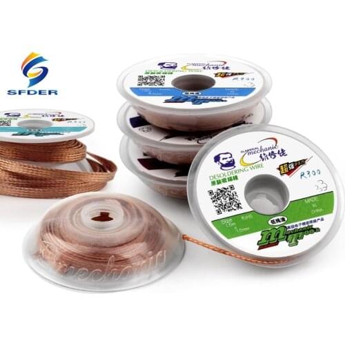 MECHANIC 1.5/2.0/2.5/3.0/3.5mm Suction Tin Desoldering Wick Solder Braid Wire for PCB Tin Remove Welding Tool