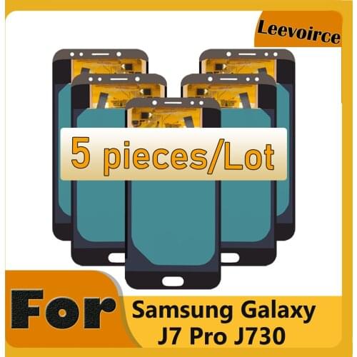 Wholesale 5 Pcs OLED For Samsung Galaxy J7 Pro 2017 J730 J730F LCD Display Touch Screen Digitizer Assembly Replace 100% Tested
