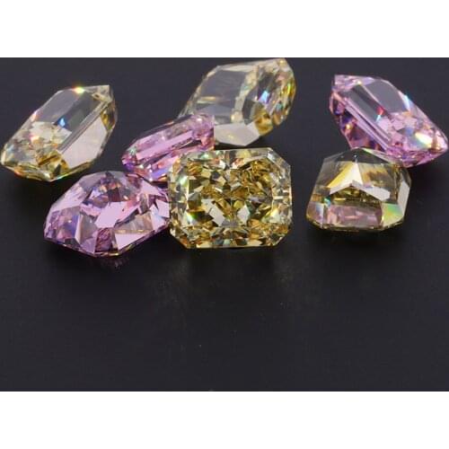 Natural yellow Topaz 5*7mm Gemstone Necklace Ring Earrings Gemstone Accessories DIY The Emerald Cut wholesale