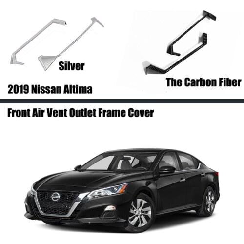 For Nissan Altima 2019-2020 Left hand driving front Air Outlet Vent Cover Trim ABS Front air Outlet Trim Frame Matt 2 Pieces car