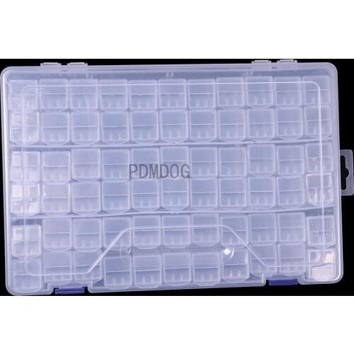 Clear Plastic Bead Storage Containers Set with 66/56 Pieces Transparent Bottles Storage Jars Diamond Painting Accessory Box
