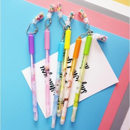 Erasable Pen Blue / Black Drifting Bottle Magic Pen Office Supplies Student Exam SpareSchool Supplies Vanishing Pen Erasable Pen