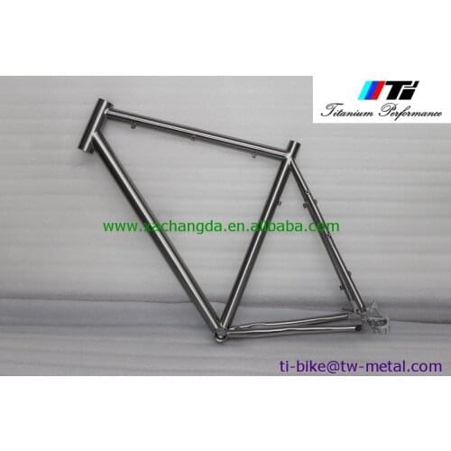 Super light titanium touring bike frame, XACD titanium road bike frame, custom titanium racking bike frame with sliding