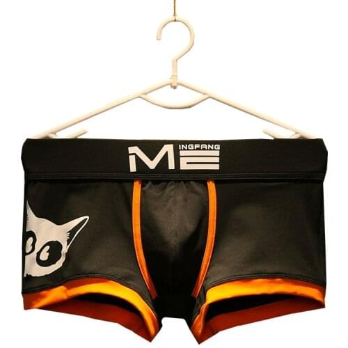 Underpants Male Sexy Brand Men Boxer Underwear Gay Cotton Cartoon Cat Mens Funny Panties Ropa Interior Hombre Boxers For Boy