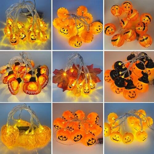 Pumpkin Light Halloween Lights for Ghost Festival Decoration String Light Battery Holiday Decoration Light Party Lights