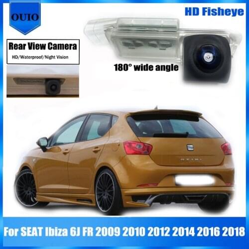 HD fisheye rear camera For SEAT Ibiza 6J 2009 2010 2012 2014 2016 2018 FR Backup Parking Reversing Camera / license plate camera